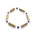 Bracelet de noisetier, lapis lazuli et perles de rocaille modèle 2 TOUR DE POIGNET : 15 cm