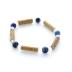 Bracelet de noisetier, sodalite et perles de rocaille  modèle 2 TOUR DE POIGNET : 14 cm
