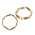 Lot de 5 bracelets en noisetier et perles fantaisie de 15cm , création artisanale française